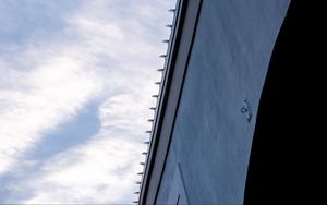 Preview wallpaper building, facade, sky, bottom view, blue