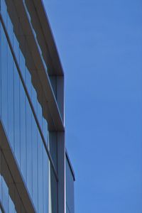 Preview wallpaper building, facade, sky, blue