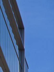 Preview wallpaper building, facade, sky, blue