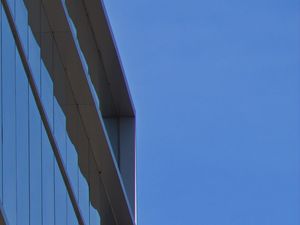Preview wallpaper building, facade, sky, blue