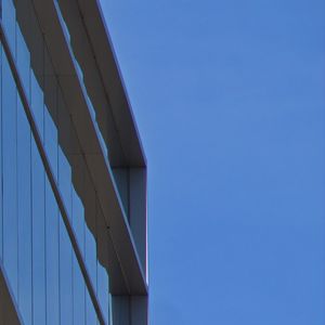 Preview wallpaper building, facade, sky, blue
