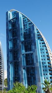 Preview wallpaper building, facade, slope, architecture, blue