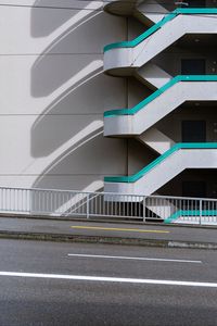 Preview wallpaper building, facade, stairs, architecture, street, urban