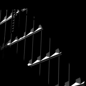 Preview wallpaper building, facade, stairs, black and white