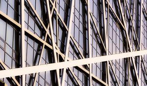 Preview wallpaper building, facade, stripes, intersection, architecture