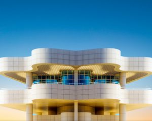 Preview wallpaper building, facade, waves, balcony, architecture