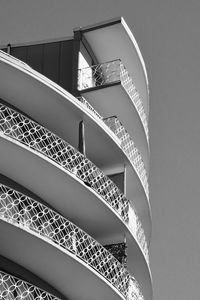 Preview wallpaper building, facade, white, balconies, architecture