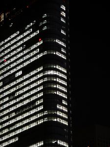 Preview wallpaper building, facade, windows, light, night