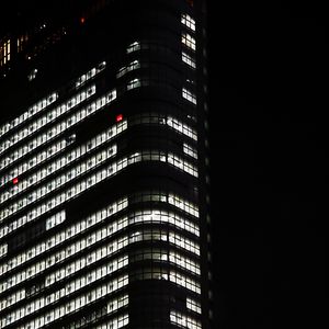 Preview wallpaper building, facade, windows, light, night