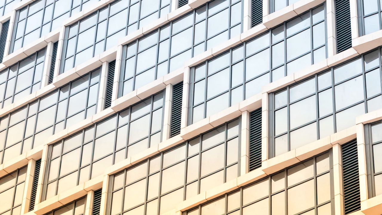 Wallpaper building, facade, windows, texture, architecture