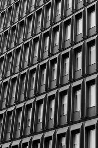 Preview wallpaper building, facade, windows, architecture, bw