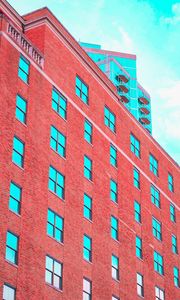 Preview wallpaper building, facade, windows, brick