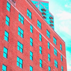 Preview wallpaper building, facade, windows, brick