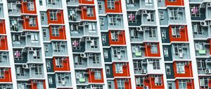 Preview wallpaper building, facade, windows, wall, apartments