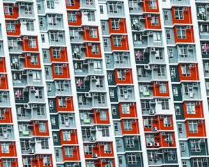 Preview wallpaper building, facade, windows, wall, apartments