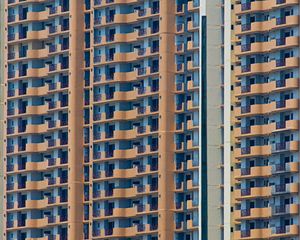 Preview wallpaper building, facade, windows, apartments