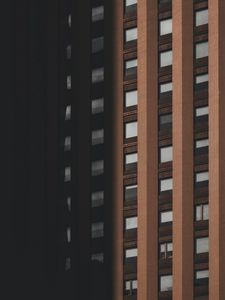 Preview wallpaper building, facade, windows, dark