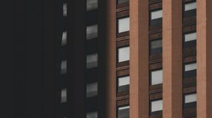Preview wallpaper building, facade, windows, dark