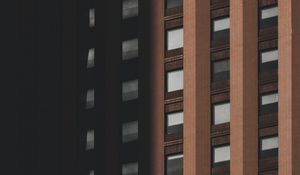 Preview wallpaper building, facade, windows, dark