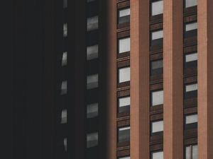 Preview wallpaper building, facade, windows, dark