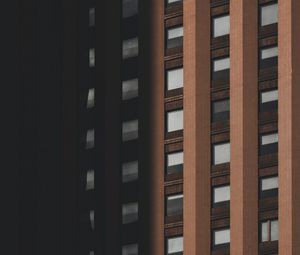 Preview wallpaper building, facade, windows, dark
