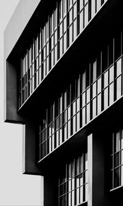 Preview wallpaper building, facade, windows, bw