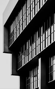 Preview wallpaper building, facade, windows, bw