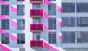 Preview wallpaper building, facade, windows, balconies, architecture