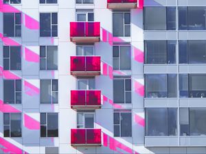 Preview wallpaper building, facade, windows, balconies, architecture