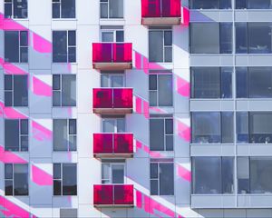 Preview wallpaper building, facade, windows, balconies, architecture