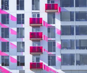 Preview wallpaper building, facade, windows, balconies, architecture