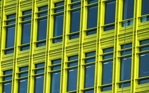 Preview wallpaper building, facade, windows, architecture, green