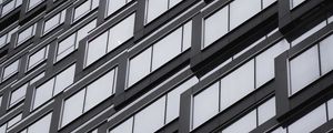 Preview wallpaper building, facade, windows, architecture, gray