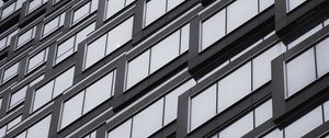 Preview wallpaper building, facade, windows, architecture, gray
