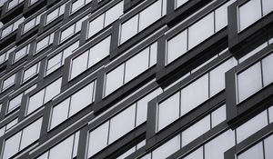 Preview wallpaper building, facade, windows, architecture, gray