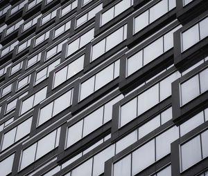 Preview wallpaper building, facade, windows, architecture, gray