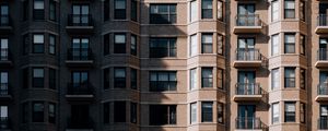 Preview wallpaper building, facade, windows, architecture, shadow