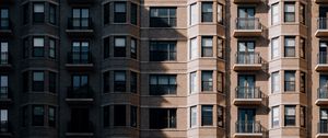 Preview wallpaper building, facade, windows, architecture, shadow