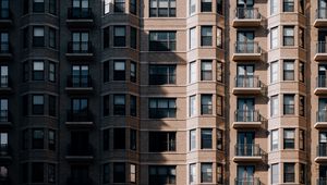 Preview wallpaper building, facade, windows, architecture, shadow