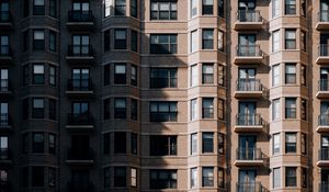 Preview wallpaper building, facade, windows, architecture, shadow