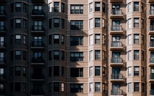 Preview wallpaper building, facade, windows, architecture, shadow