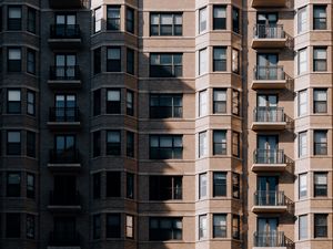 Preview wallpaper building, facade, windows, architecture, shadow