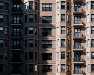 Preview wallpaper building, facade, windows, architecture, shadow
