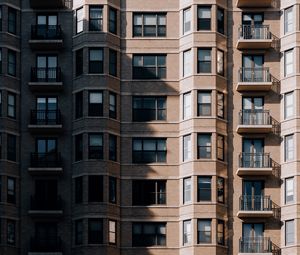 Preview wallpaper building, facade, windows, architecture, shadow