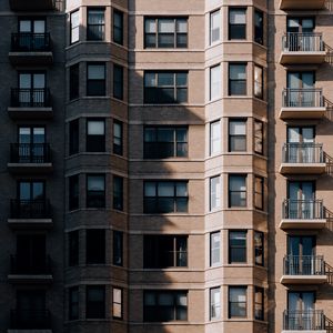 Preview wallpaper building, facade, windows, architecture, shadow