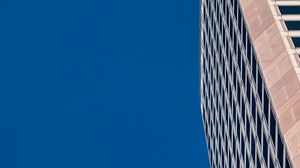 Preview wallpaper building, facade, windows, architecture, minimalism, blue