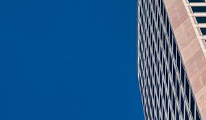 Preview wallpaper building, facade, windows, architecture, minimalism, blue