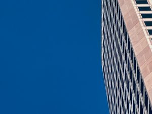 Preview wallpaper building, facade, windows, architecture, minimalism, blue