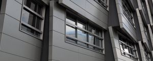 Preview wallpaper building, facade, windows, edges, gray