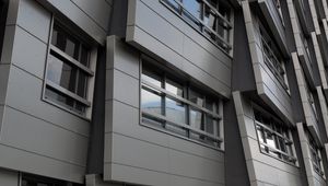 Preview wallpaper building, facade, windows, edges, gray